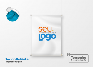 Banner em Tecido Personalizado Sob Medida 100% Poliéster Personalizado Impressão Digital Personalizada Impressão Digital Bastão e Cordas 