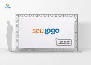 Locação de Backdrop Boxtruss - Sob Medida Treliças Q15 Personalizado Impressão Digital Personalizada Lona 440g Fosca (***Inclusa) Reforço e Ilhós + Abraçadeiras de Nylon (***Incluso) 