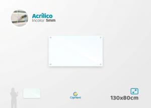 Lousa de Acrílico Personalizada 130x80cm Acrílico 5mm Transparente Largura: 130cm  x Altura: 80cm Impressão Digital Personalizada Adesivo ou Acrílico Afastadores (Opcional) 