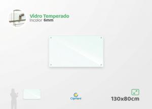 Lousa de Vidro Personalizada 130x80cm Vidro 6mm Incolor Largura: 130cm  x Altura: 80cm Impressão Digital Personalizada Adesivo ou Acrílico Afastadores (Opcional) 