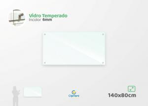 Lousa de Vidro Personalizada 140x80cm Vidro 6mm Incolor Largura: 140cm  x Altura: 80cm Impressão Digital Personalizada Adesivo ou Acrílico Afastadores (Opcional) 
