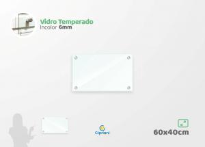 Lousa de Vidro Personalizada 60x40cm Vidro 6mm Incolor Largura: 60cm  x Altura: 40cm Impressão Digital Personalizada Adesivo ou Acrílico Afastadores (Opcional) 