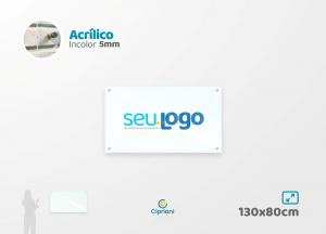 Placa de Acrílico Personalizada 130x80cm Acrílico 5mm Transparente Largura: 130cm  x Altura: 80cm Impressão Digital Personalizada Adesivo ou Acrílico Afastadores (Opcional) 