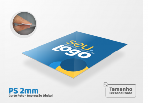 Placa de PS Personalizada 2mm - Sob Medida Placa de PS (Poliestireno) 2mm Personalizado Colorido CMYK Impressão Digital Corte Reto 
