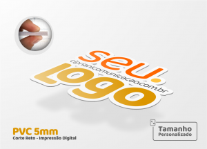 Placa de PVC Personalizada 5mm - Corte Personalizado PVC Expandido 5mm Personalizado Colorido CMYK Impressão Digital Corte Personalizado 