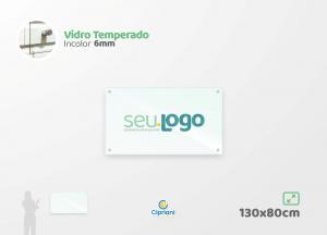 Placa de Vidro Personalizada 130x80cm Vidro 6mm Incolor Largura: 130cm  x Altura: 80cm Impressão Digital Personalizada Adesivo ou Acrílico Afastadores (Opcional) 