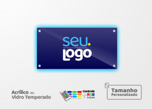 Placa Personalizada com Led Sob Medida Acrílico ou Vidro Personalizado Impressão Digital Personalizada Adesivo ou Acrílico Afastadores + LED 